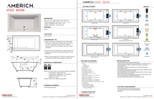 Americh VO6636TA5-BI Vivo 6636 - Tub Only / Airbath 5 - Biscuit