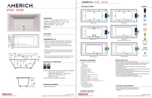 Americh VO7232TA5-BI Vivo 7232 - Tub Only / Airbath 5 - Biscuit