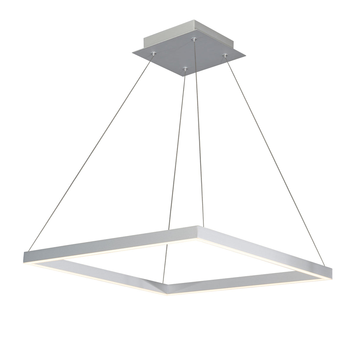 VONN Atria VMC31620AL 20" Integrated LED ETL Certified Pendant, Height Adjustable Chandelier in Silver