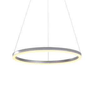 VONN Tania VMC31640AL 24" Integrated LED ETL Certified Pendant, Height Adjustable Chandelier in Silver