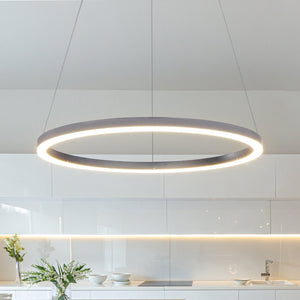 VONN Tania VMC31640AL 24" Integrated LED ETL Certified Pendant, Height Adjustable Chandelier in Silver