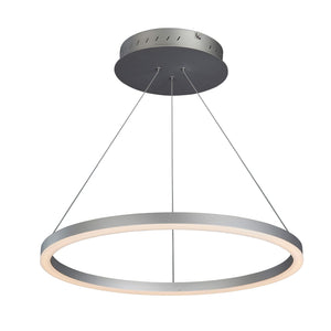 VONN Tania VMC31640AL 24" Integrated LED ETL Certified Pendant, Height Adjustable Chandelier in Silver