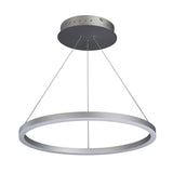 VONN Tania VMC31640AL 24" Integrated LED ETL Certified Pendant, Height Adjustable Chandelier in Silver