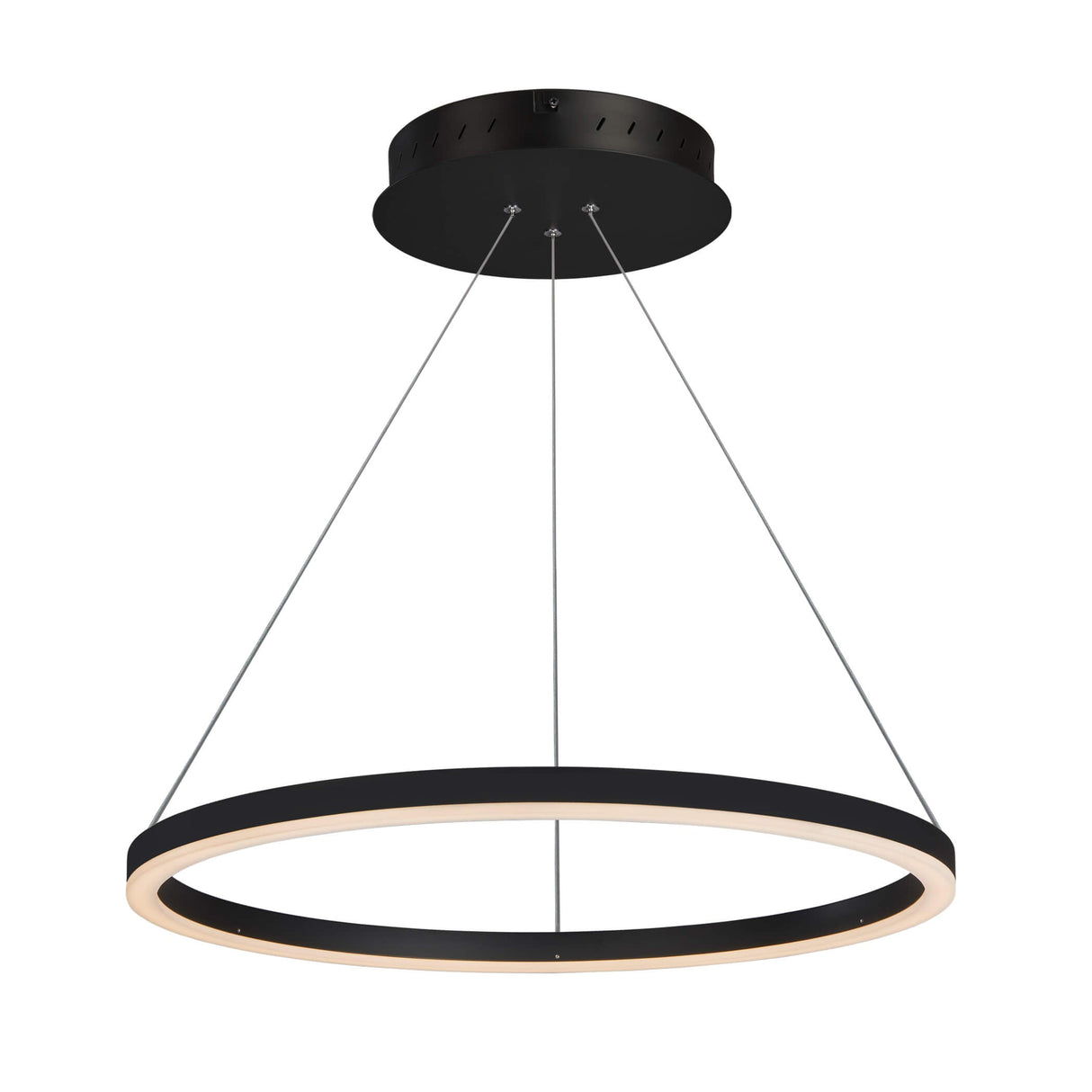 VONN Tania VMC31640BL 24" Integrated LED ETL Certified Pendant Height Adjustable Chandelier in Black