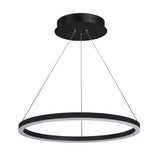 VONN Tania VMC31640BL 24" Integrated LED ETL Certified Pendant Height Adjustable Chandelier in Black