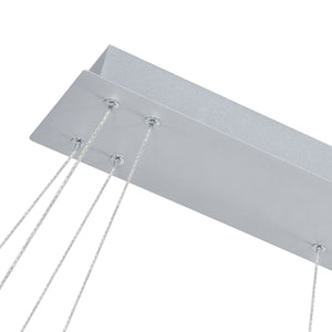 VONN Atria Duo VMC31710AL 29" Integrated LED ETL Certified Chandelier, Height Adjustable Silver Pendant