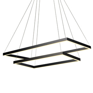 VONN Atria Duo VMC31710BL 29" Integrated LED ETL Certified Chandelier Height Adjustable Pendant in Black