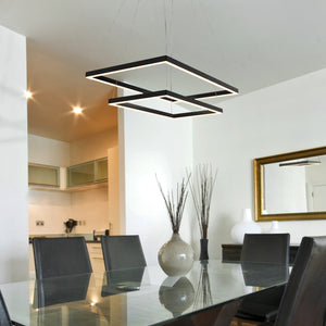 VONN Atria Duo VMC31710BL 29" Integrated LED ETL Certified Chandelier Height Adjustable Pendant in Black