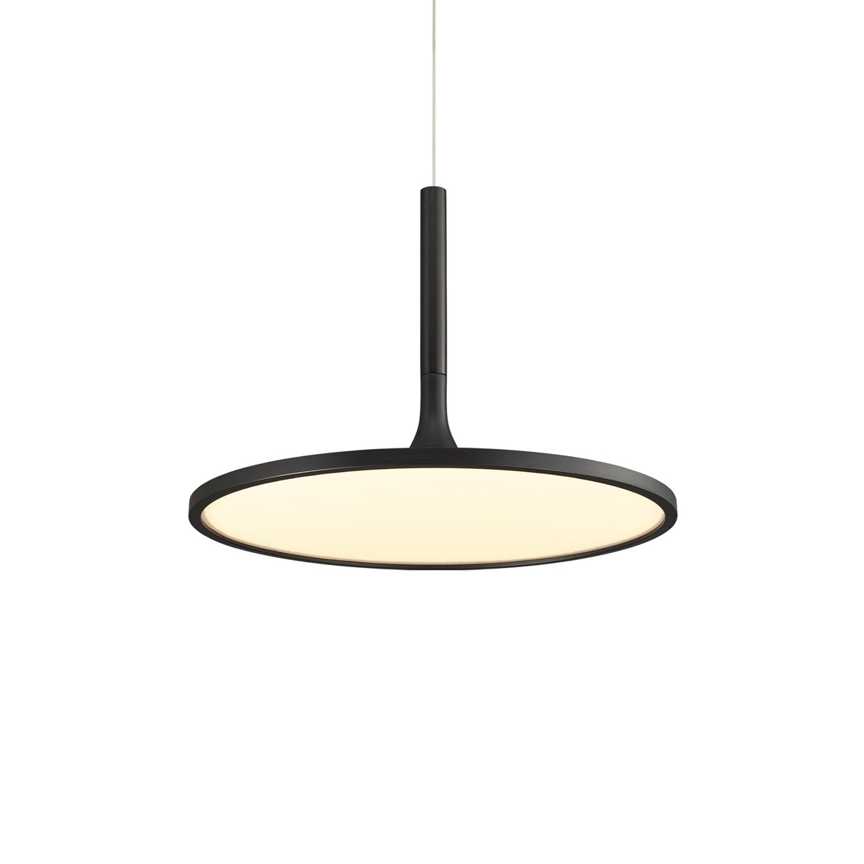 VONN Salm VMC31810BL 17" Integrated LED ETL Certified Pendant, Height Adjustable Disc Chandelier in Black