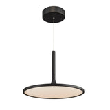 VONN Salm VMC31810BL 17" Integrated LED ETL Certified Pendant, Height Adjustable Disc Chandelier in Black