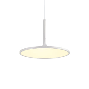 VONN Salm VMC31810SW 17" Integrated LED ETL Certified Pendant, Height Adjustable Disc Chandelier in White