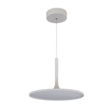 VONN Salm VMC31810SW 17" Integrated LED ETL Certified Pendant, Height Adjustable Disc Chandelier in White