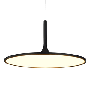 VONN Salm VMC31820BL 24" Integrated LED ETL Certified Pendant, Height Adjustable Disc Chandelier in Black