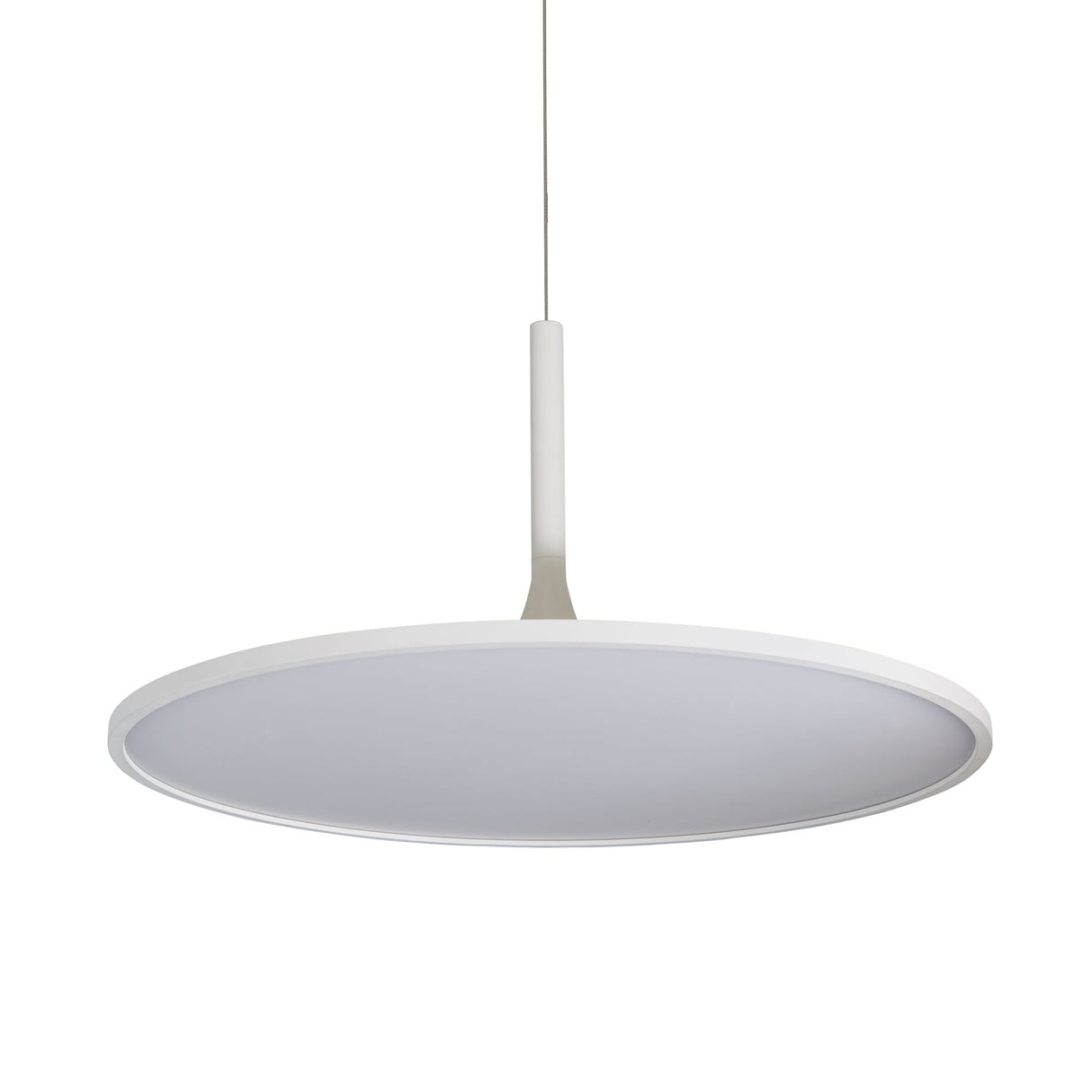 VONN Salm VMC31820SW 24" Integrated LED ETL Certified Pendant, Height Adjustable Disc Chandelier in White