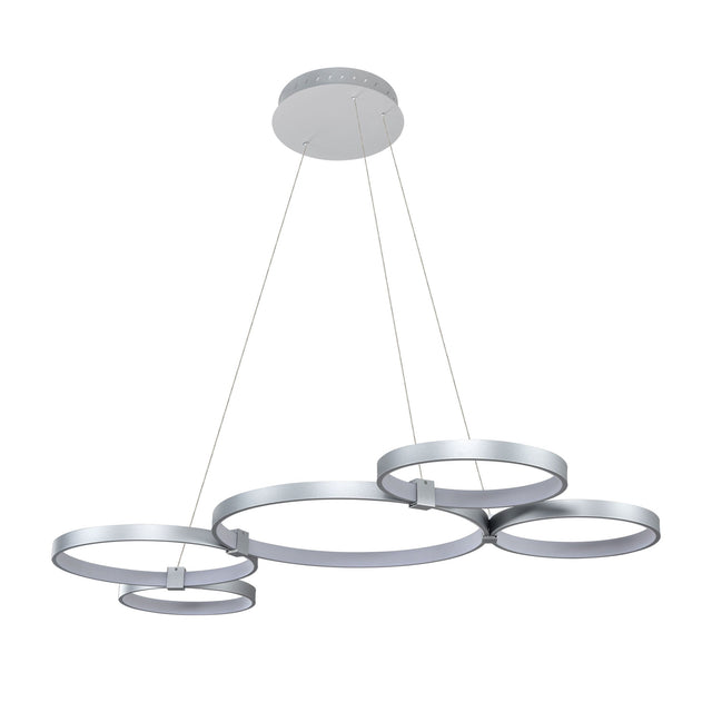 VONN Capella VMC32410AL 50" Integrated LED ETL Certified Chandelier Height Adjustable Pendant in Silver