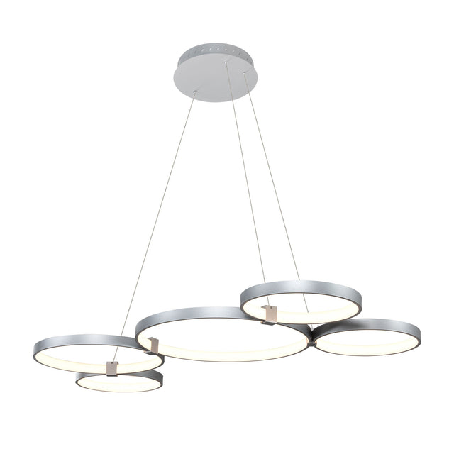 VONN Capella VMC32410AL 50" Integrated LED ETL Certified Chandelier Height Adjustable Pendant in Silver