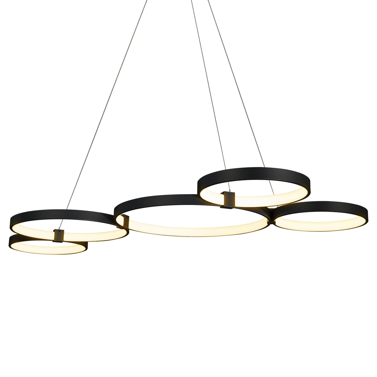 VONN Capella VMC32410BL 50" Integrated LED ETL Certified Chandelier Height Adjustable Pendant in Black