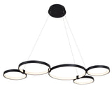 VONN Capella VMC32410BL 50" Integrated LED ETL Certified Chandelier Height Adjustable Pendant in Black