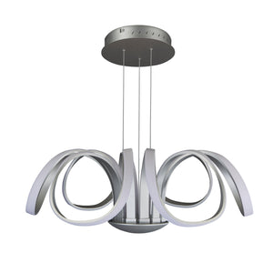 VONN Capella VMC32420AL 30" Integrated LED ETL Certified Chandelier Height Adjustable Pendant in Silver