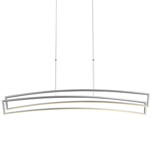 VONN Sirius VMC33440AL 46" ETL Certified Integrated LED Pendant, Height Adjustable Chandelier in Silver