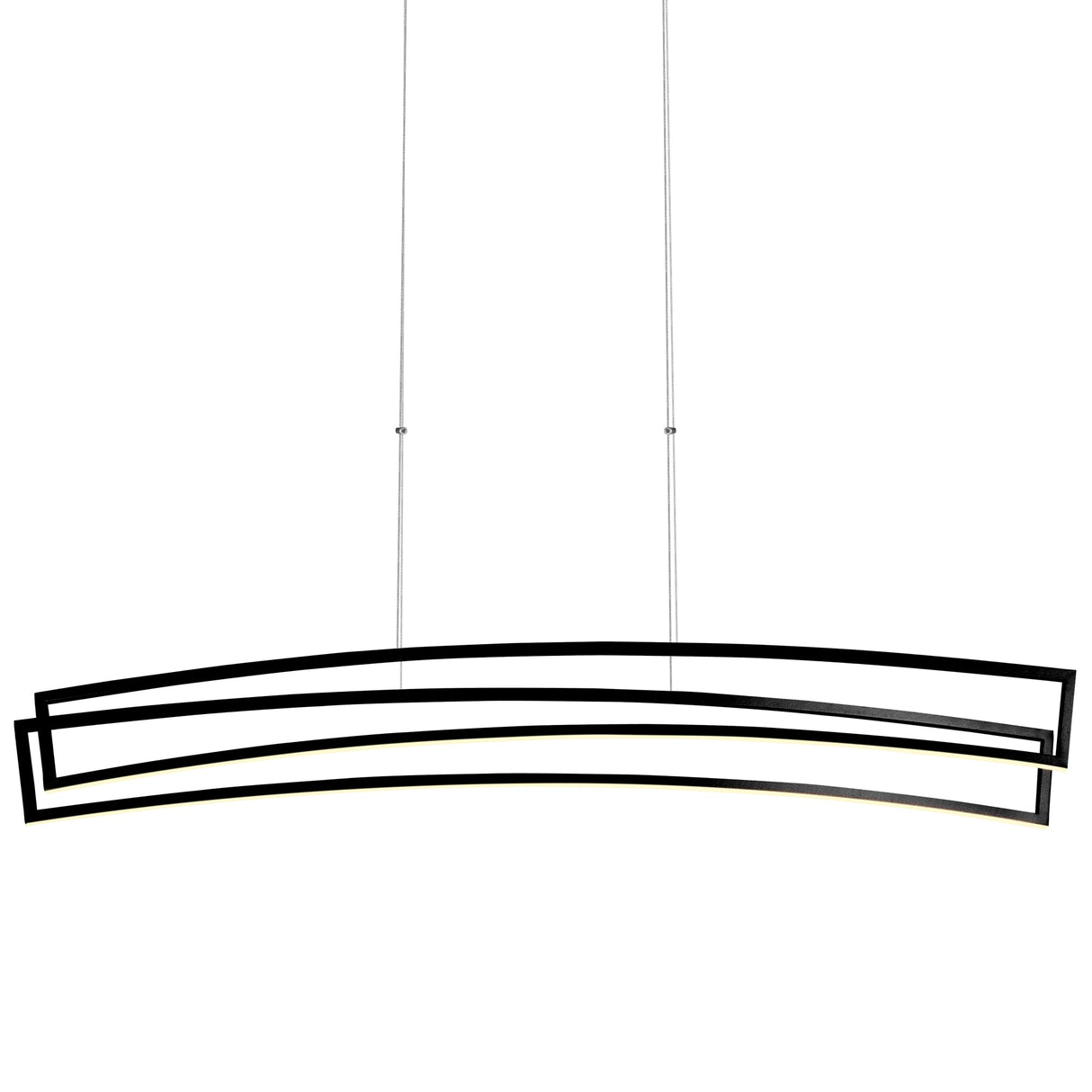 VONN Sirius VMC33440BL 46" ETL Certified Integrated LED Pendant, Height Adjustable Chandelier in Black