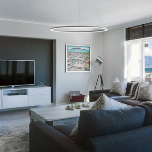 VONN Tania VMC34911AL 39" ETL Certified Integrated LED Chandelier Height Adjustable Pendant in Silver