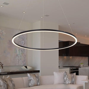 VONN Tania VMC34911BL 39" ETL Certified Integrated LED Chandelier Height Adjustable Pendant in Black