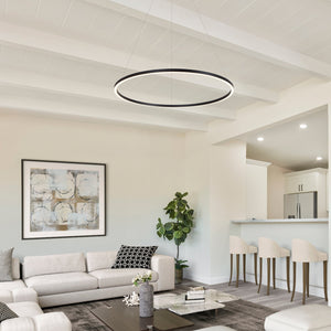 VONN Tania VMC34911BL 39" ETL Certified Integrated LED Chandelier Height Adjustable Pendant in Black