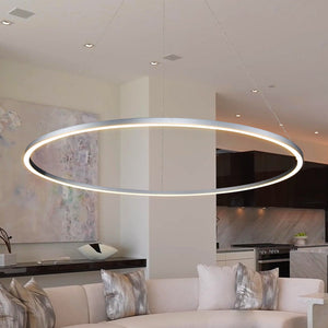 VONN Tania VMC34912AL 51" ETL Certified Integrated LED Chandelier Height Adjustable Pendant in Silver