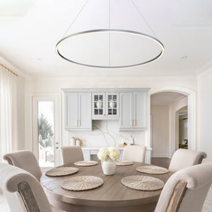 VONN Tania VMC34912AL 51" ETL Certified Integrated LED Chandelier Height Adjustable Pendant in Silver