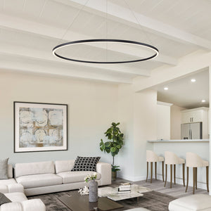 VONN Tania VMC34912BL 51" ETL Certified Integrated LED Chandelier Height Adjustable Pendant in Black
