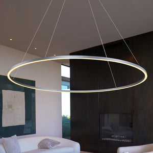 VONN Tania VMC34960AL 60" Integrated LED ETL Certified Chandelier, Height Adjustable Pendant in Silver