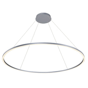 VONN Tania VMC34960AL 60" Integrated LED ETL Certified Chandelier, Height Adjustable Pendant in Silver