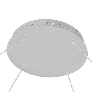VONN Tania VMC34960AL 60" Integrated LED ETL Certified Chandelier, Height Adjustable Pendant in Silver