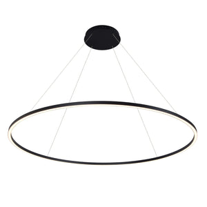 VONN Tania VMC34960BL 60" Integrated LED ETL Certified Chandelier, Height Adjustable Pendant in Black