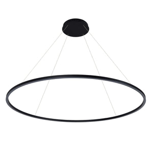VONN Tania VMC34960BL 60" Integrated LED ETL Certified Chandelier, Height Adjustable Pendant in Black
