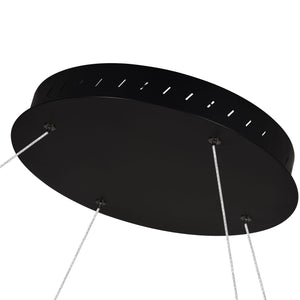 VONN Tania VMC34960BL 60" Integrated LED ETL Certified Chandelier, Height Adjustable Pendant in Black