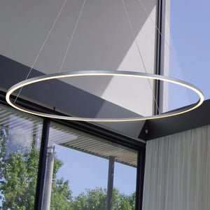 VONN Tania VMC34972AL 72" Integrated LED ETL Certified Chandelier, Height Adjustable Pendant in Silver