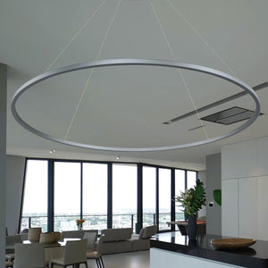 VONN Tania VMC34972AL 72" Integrated LED ETL Certified Chandelier, Height Adjustable Pendant in Silver