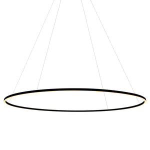 VONN Tania VMC34972BL 72" Integrated LED ETL Certified Chandelier, Height Adjustable Pendant in Black