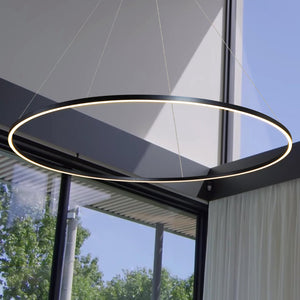 VONN Tania VMC34972BL 72" Integrated LED ETL Certified Chandelier, Height Adjustable Pendant in Black