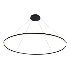 VONN Tania VMC34972BL 72" Integrated LED ETL Certified Chandelier, Height Adjustable Pendant in Black