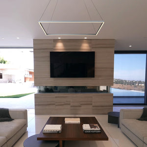 VONN Atria VMC35511AL 39" ETL Certified Integrated LED Chandelier, Height Adjustable Pendant in Silver