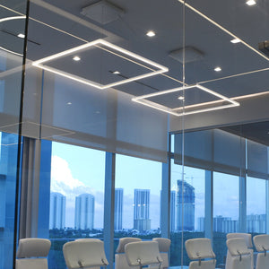 VONN Atria VMC35511AL 39" ETL Certified Integrated LED Chandelier, Height Adjustable Pendant in Silver