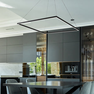 VONN Atria VMC35511BL 39" ETL Certified Integrated LED Chandelier, Height Adjustable Pendant in Black