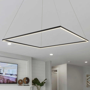 VONN Atria VMC35512BL 51" ETL Certified Integrated LED Chandelier Height Adjustable Pendant in Black