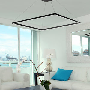 VONN Atria VMC35512BL 51" ETL Certified Integrated LED Chandelier Height Adjustable Pendant in Black
