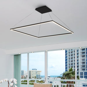 VONN Atria VMC35512BL 51" ETL Certified Integrated LED Chandelier Height Adjustable Pendant in Black