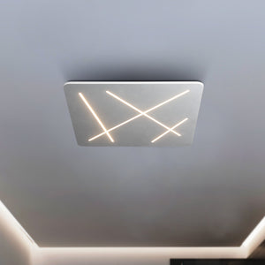 VONN Tureis VMCF41200AL 18" Integrated LED ETL Certified Ceiling Light Square Flush Mount in Silver