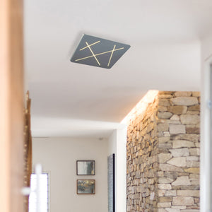 VONN Tureis VMCF41200AL 18" Integrated LED ETL Certified Ceiling Light Square Flush Mount in Silver